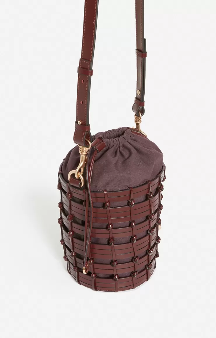 Vanessa Bruno Petit Sac Seau En Cuir Tressé En Cuir De Buffle